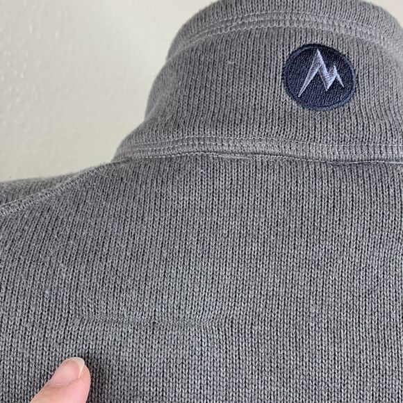 Marmot Full Zip Gray Fleece Jacket Men’s Sz Medium Coat Cozy Warm - Picture 4 of 7